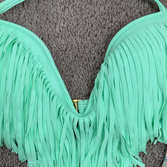 Luli Fama Cosita Buena Fringe Plunge Push Up Top And Dynasty Full Bottom Size XS - Picture 4 of 15